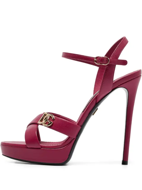 Dolce & Gabbana Pre-Owned logo-plaque platform sandals