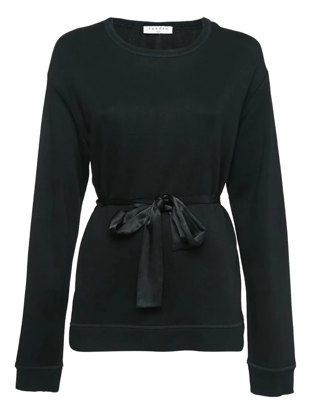 SANDRO pull pre-owned à taille ceinturée | noir | Image 1