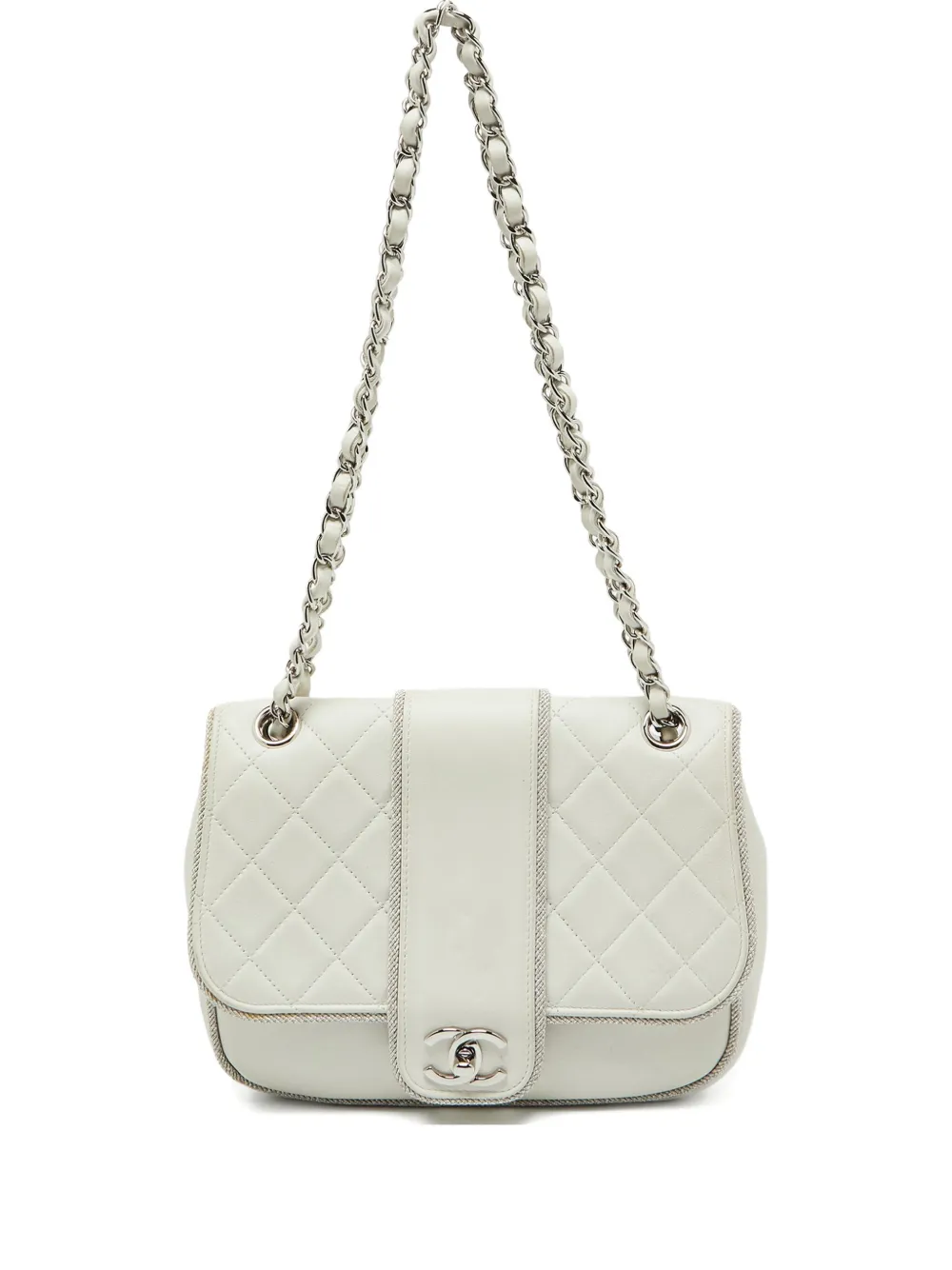 CHANEL Pre-Owned チェーンストラップ ショルダーバッグ - ホワイト CHANEL Pre-Owned チェーンストラップ ショルダーバッグ - ホワイト