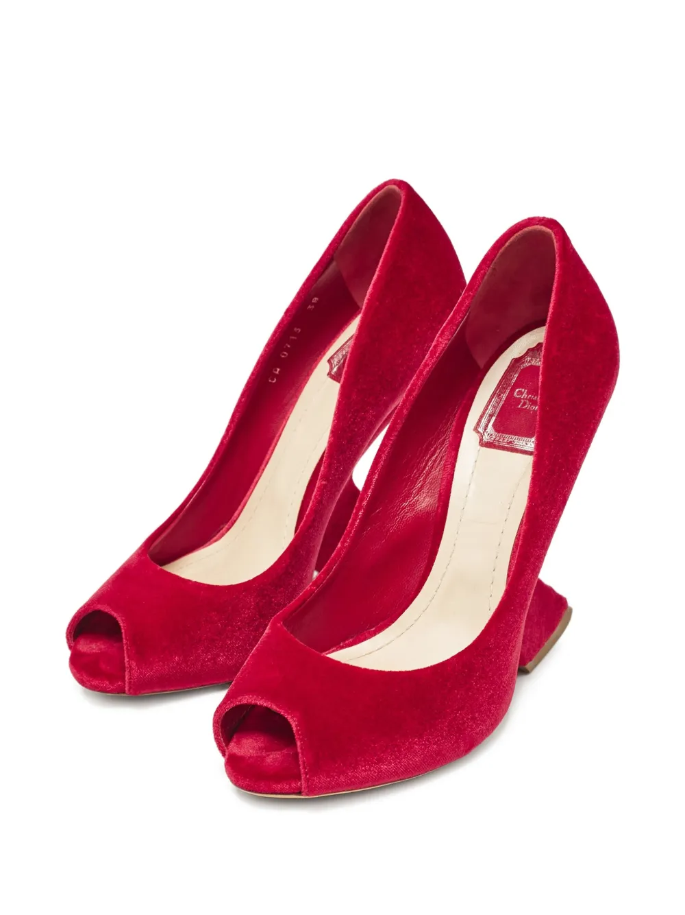 Christian Dior Pre-Owned Fluwelen pumps met hak - Rood