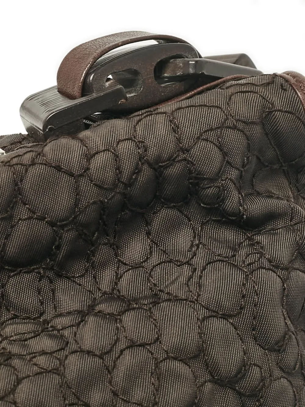 Pre-owned Gianfranco Ferre Embossed-crocodile Effect Shoulder Bag In Brown