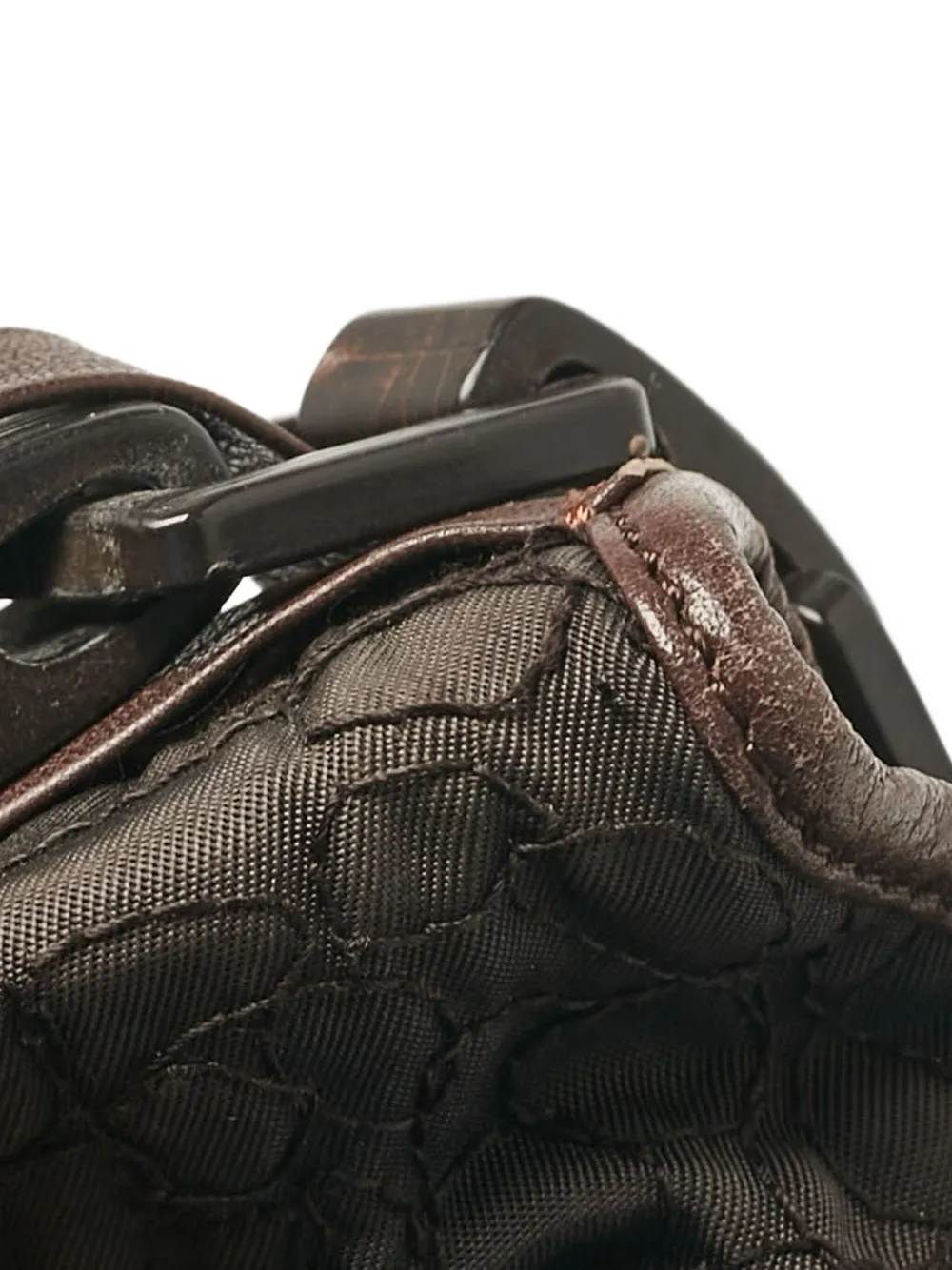 Pre-owned Gianfranco Ferre Embossed-crocodile Effect Shoulder Bag In Brown