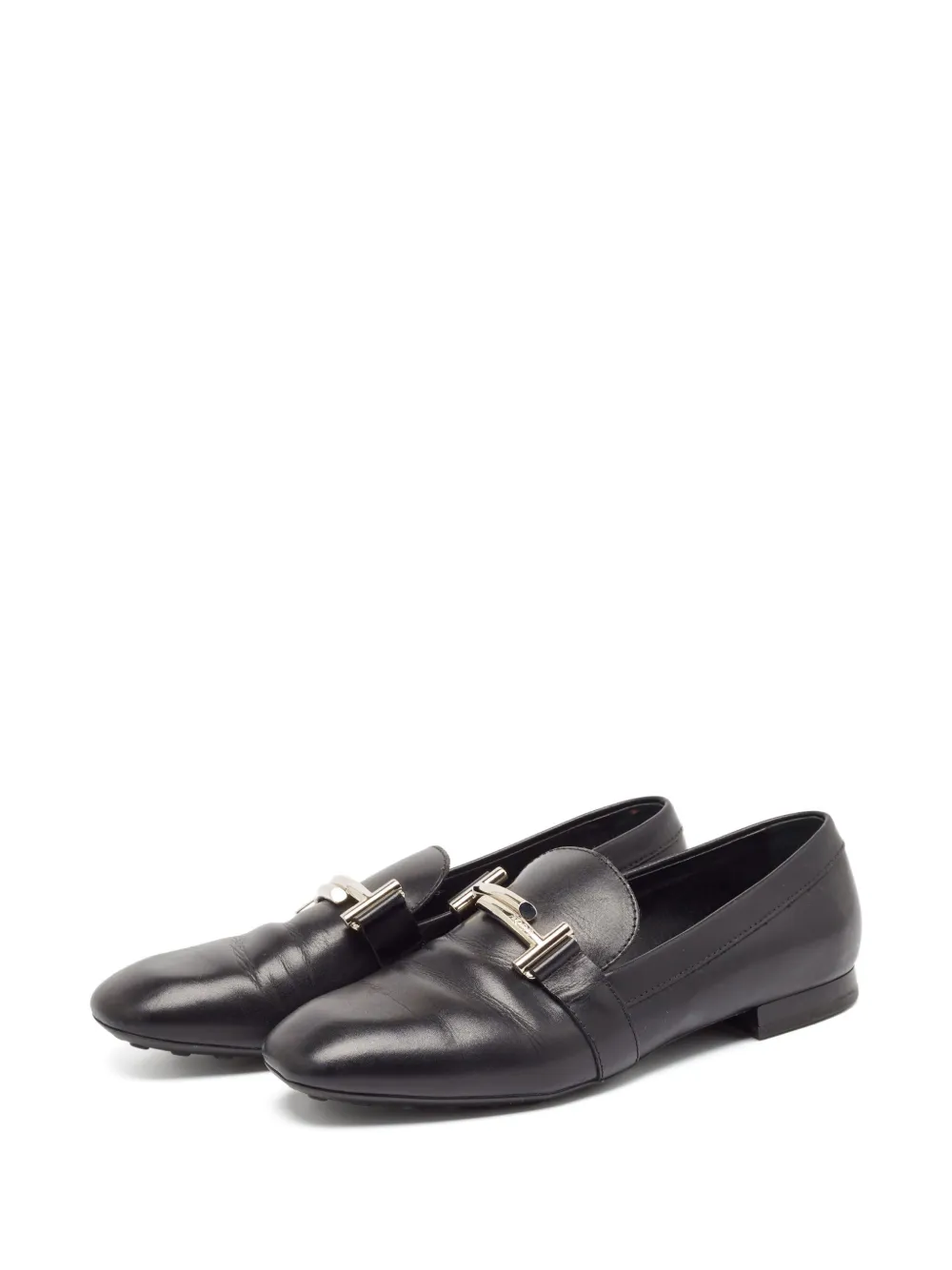 Tod's Vintage Pre-owned leren loafers met gespdetail - Zwart