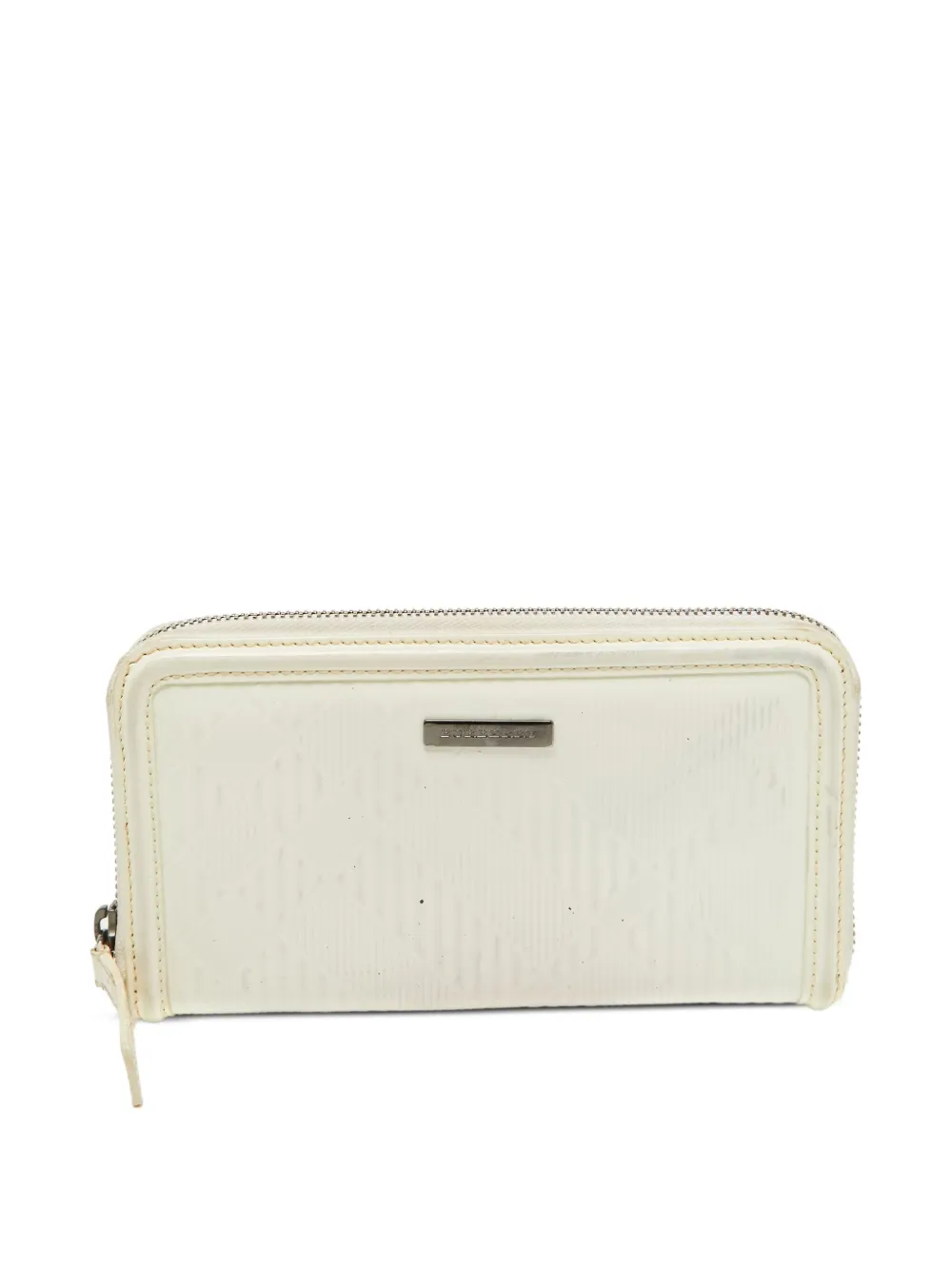Burberry Pre-Owned embossed patent-leather wallet | White | Image 1