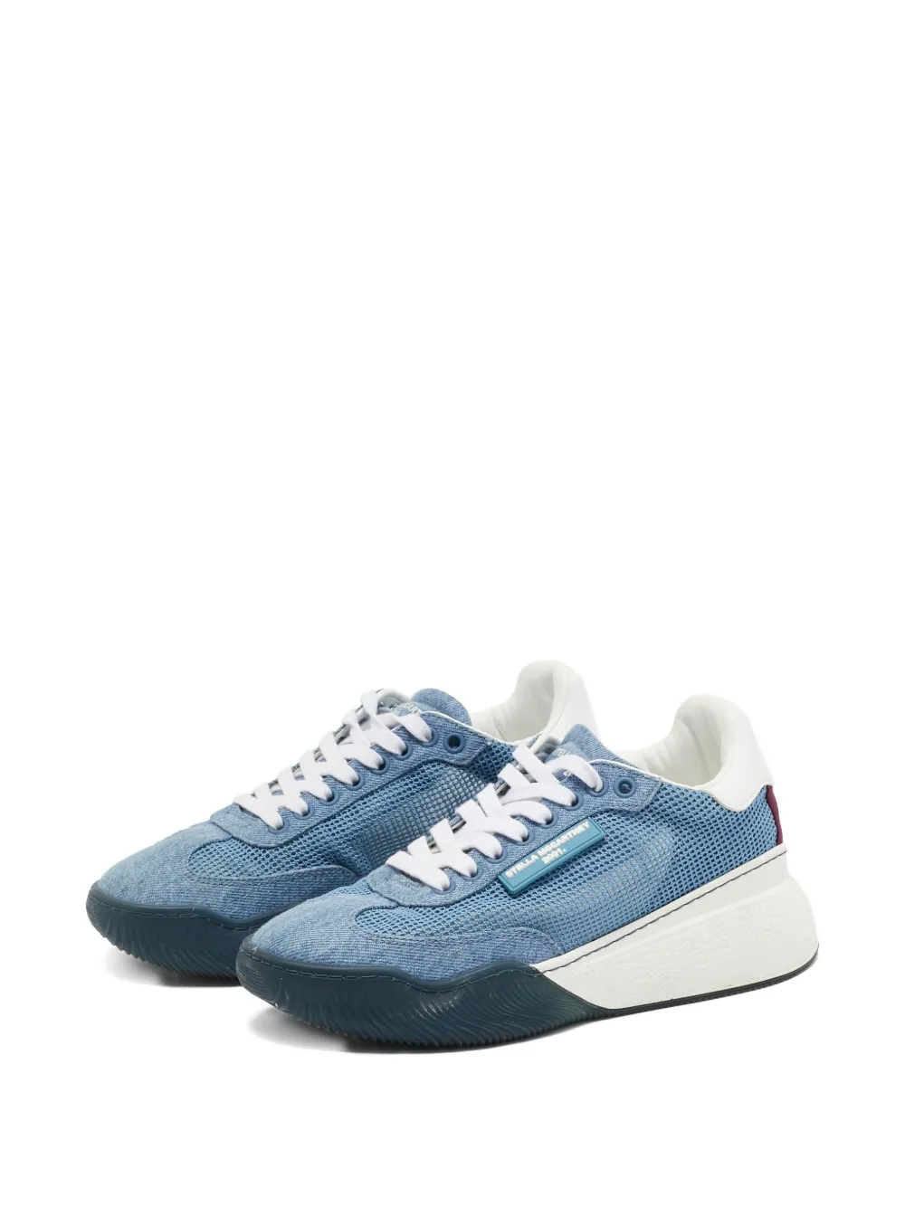 Stella McCartney Pre-Owned denim-mesh platform sneakers | Image 2