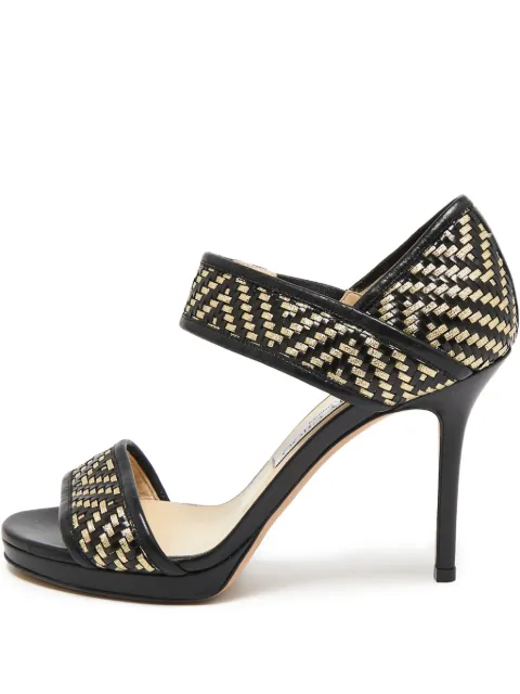 Jimmy Choo Pre-Owned sandalias de piel con tacón de 100mm