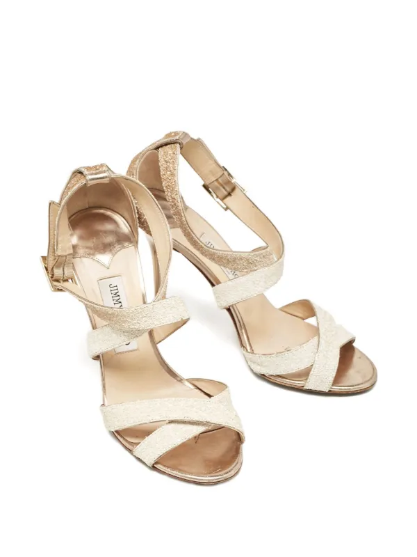 Jimmy Choo Pre-Owned 2024 グリッターサンダル | ホワイト