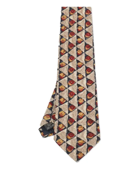 Ermenegildo Zegna Vintage floral geometric-pattern tie