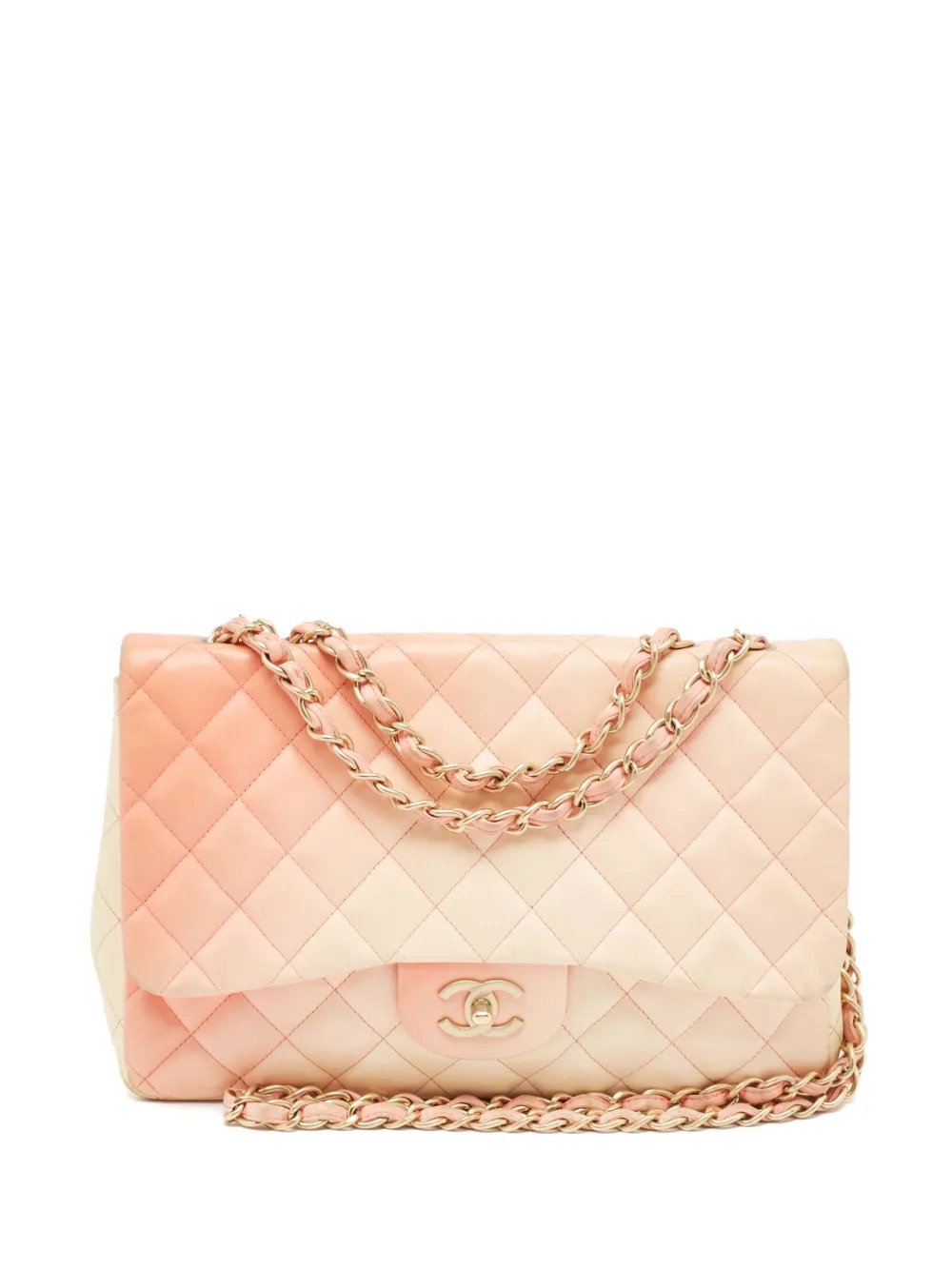 CHANEL Pre-Owned 2024 キルティング ショルダーバッグ - オレンジ CHANEL Pre-Owned 2024 キルティング ショルダーバッグ - オレンジ