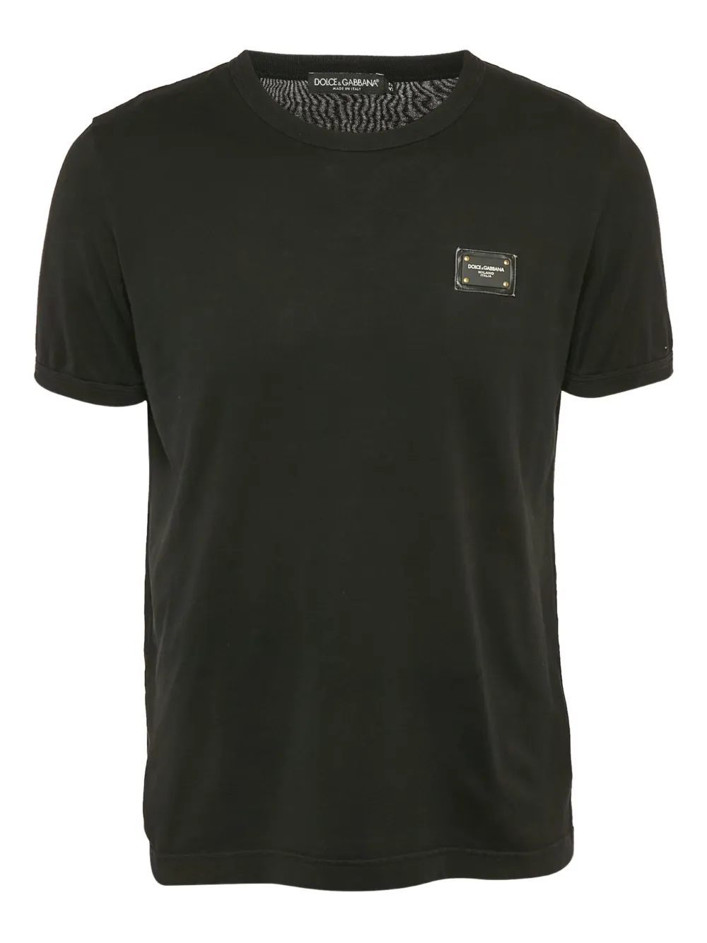Dolce & Gabbana Pre-Owned 2024 logo plaque cotton tee | Black | Image 1