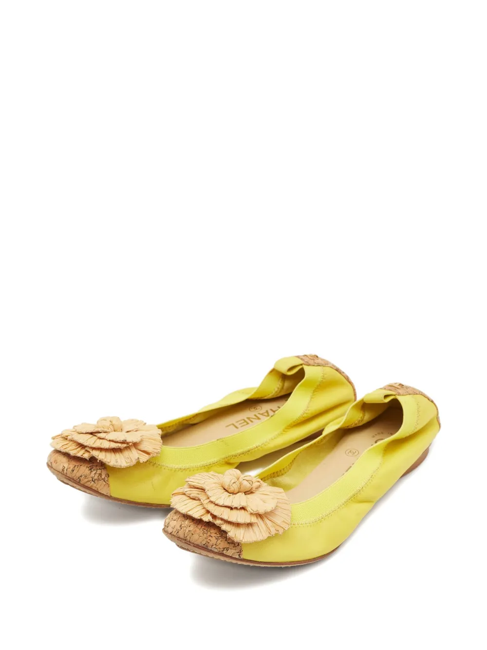 CHANEL Pre-Owned leather flower ballet flats | Image 2