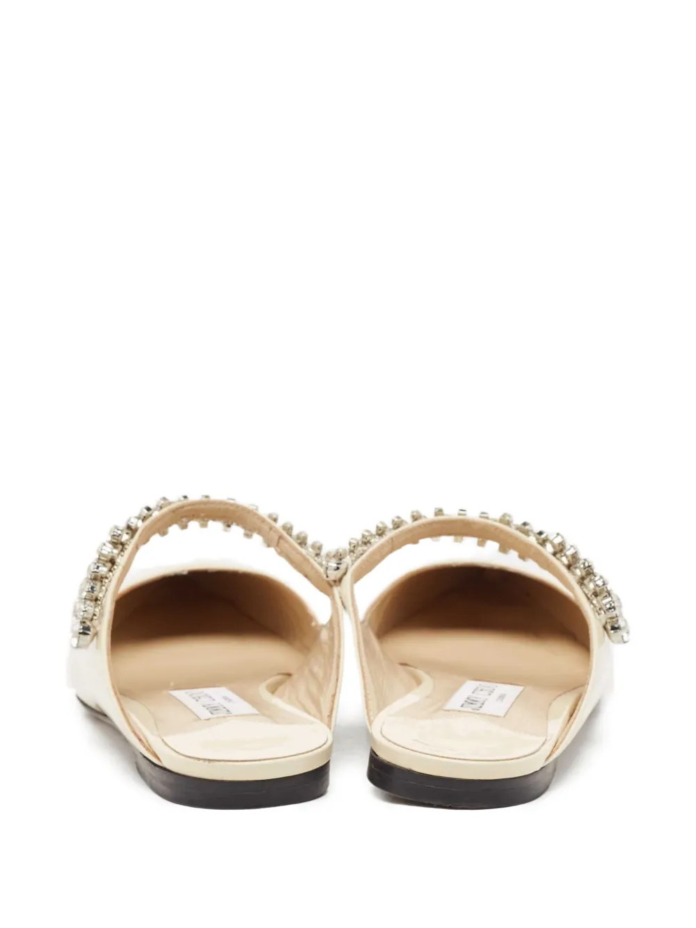 Pre-owned Jimmy Choo Crystal-embellished Flat Mules