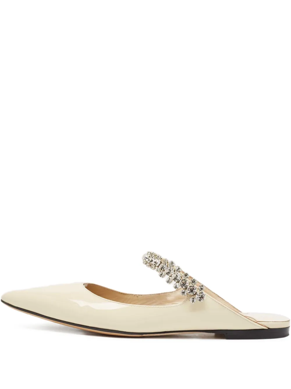 Jimmy Choo Pre-Owned crystal-embellished flat mules | Neutrals | Image 1