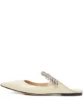 Jimmy Choo Pre-Owned crystal-embellished flat mules - Neutrals