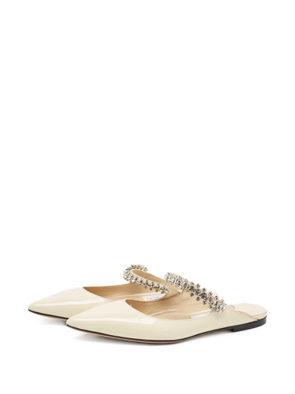 Pre-owned Jimmy Choo Crystal-embellished Flat Mules