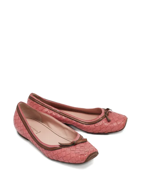 Bottega Veneta Pre-Owned イントレチャート フラットシューズ