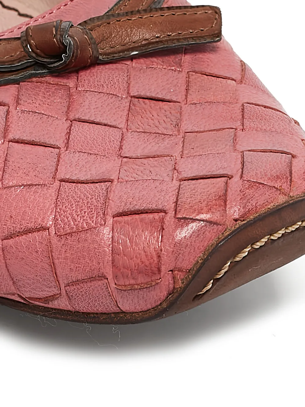 Bottega Veneta Pre-Owned イントレチャート フラットシューズ