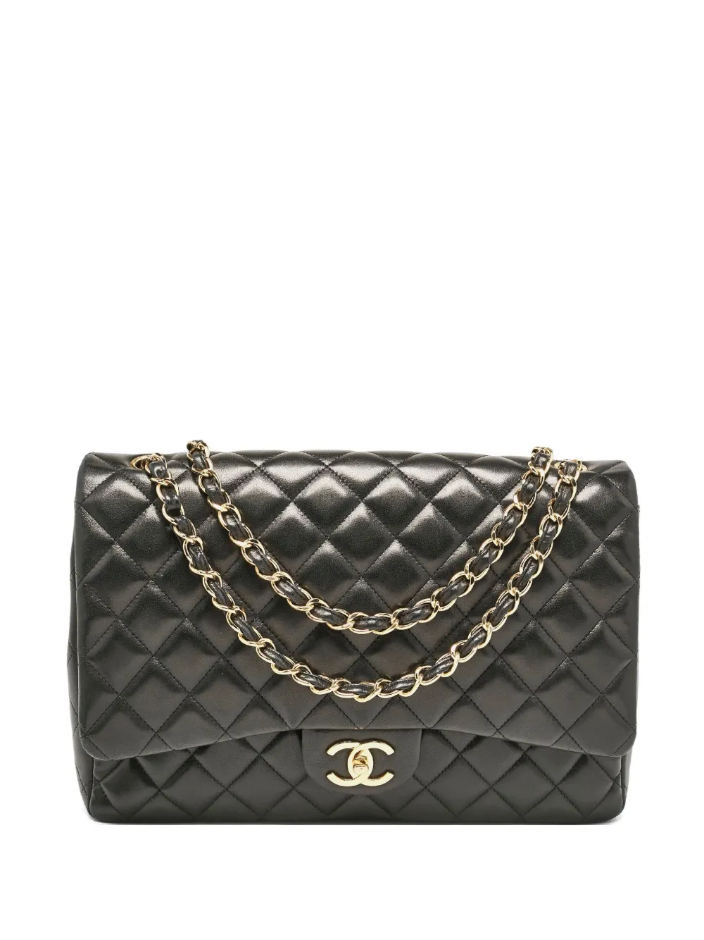 CHANEL Pre-Owned ダブルフラップ ショルダーバッグ - ブラック CHANEL Pre-Owned ダブルフラップ ショルダーバッグ - ブラック