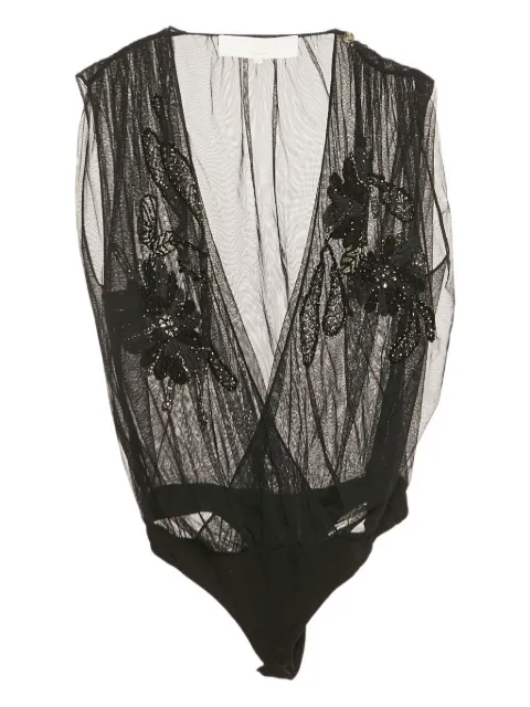 Elisabetta Franchi floral-embellished bodysuit