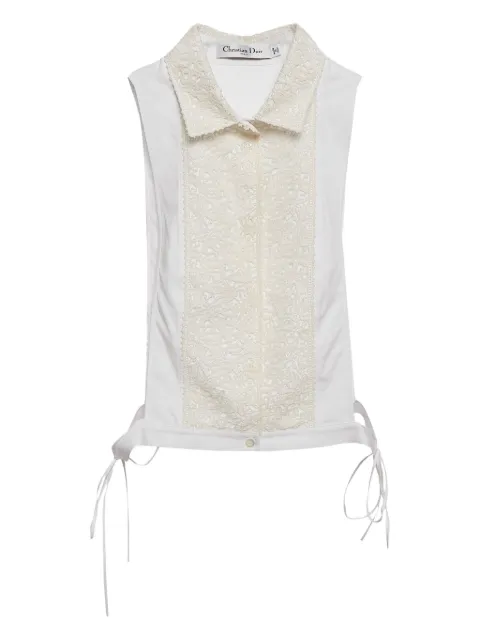 Christian Dior Pre-Owned sleeveless panelled shirt