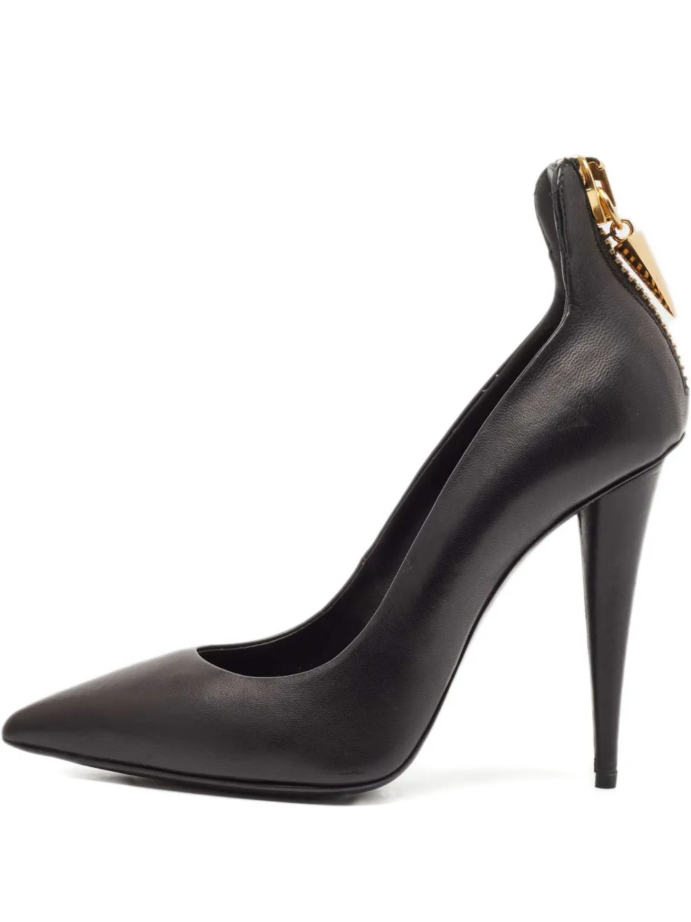 Giuseppe Zanotti Vintage leather zip heeled pumps | Black | Image 1