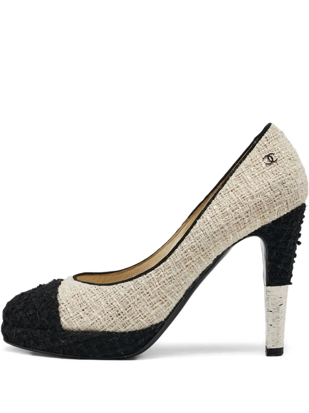 CHANEL Pre-Owned 120mm leather heeled pumps | White | Image 1