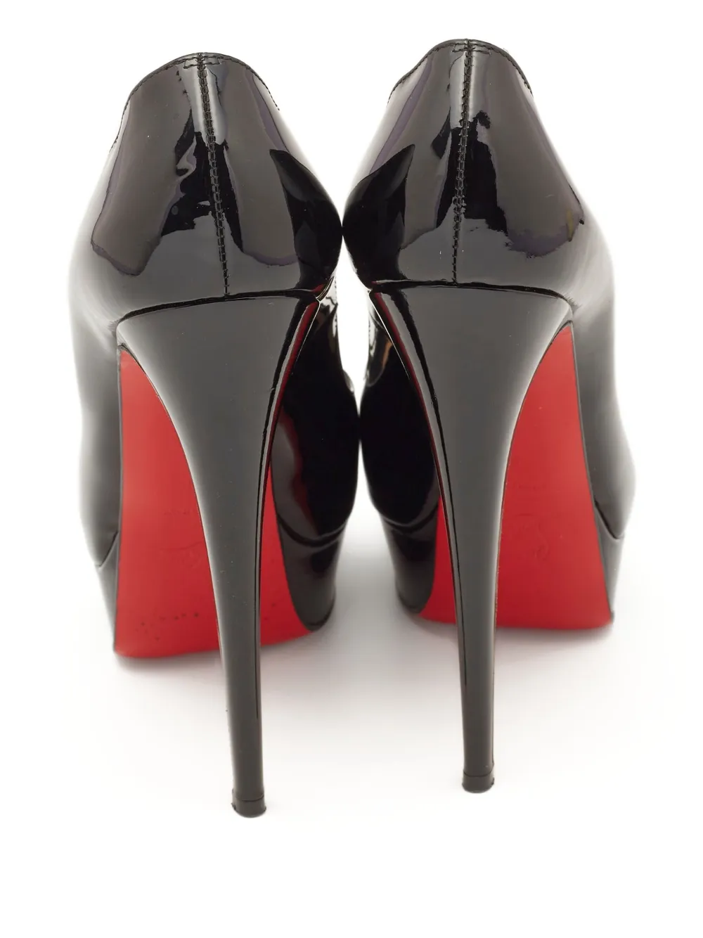 Christian Louboutin Pre-Owned 140 mm Lady lakleren pumps met plateauzool - Zwart