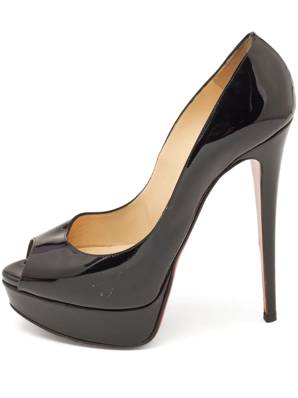 Christian Louboutin Pre-Owned Lady 140mm エナメルレザーパンプス - ブラック Christian Louboutin Pre-Owned Lady 140mm エナメルレザーパンプス - ブラック