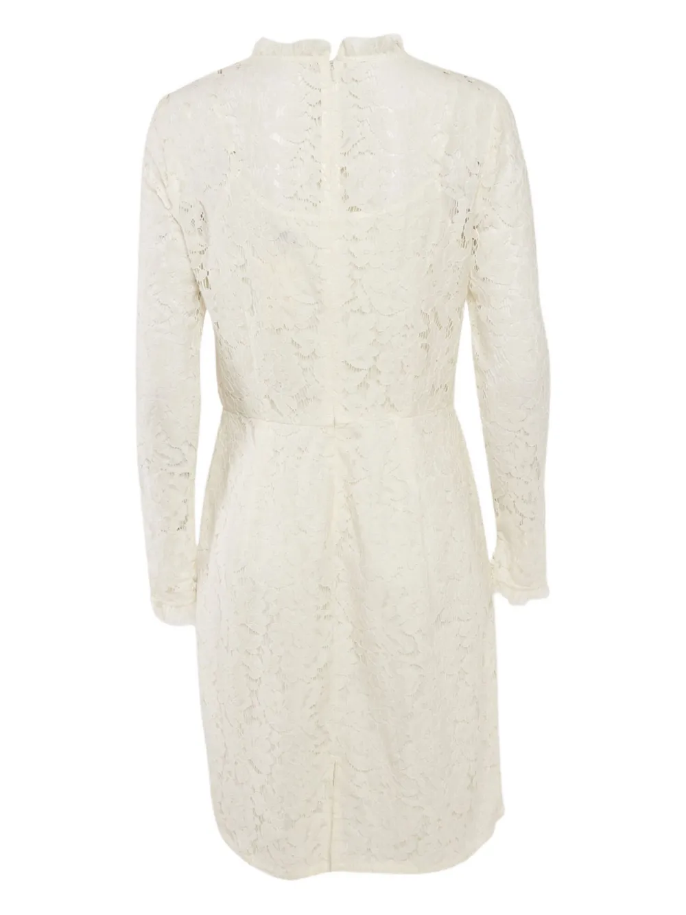Temperley London Pre-owned midi-jurk met hoge hals van kant - Wit
