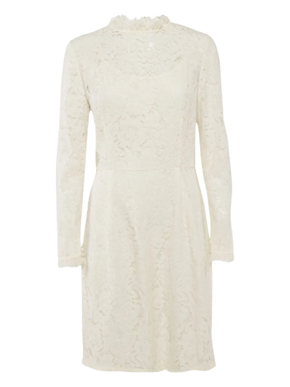 Temperley London pre-owned lace high neck midi dress - ホワイト Temperley London pre-owned lace high neck midi dress - ホワイト