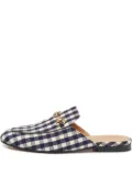 Gucci Pre-Owned 2024 gingham horsebit mules - Black