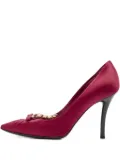 Louis Vuitton Pre-Owned satin jewel pumps - Red