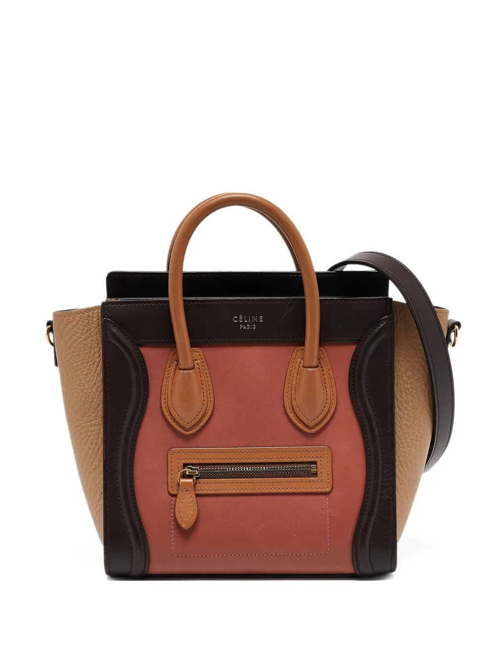 Céline Pre-Owned Tricolor ハンドバッグ - ブラウン Céline Pre-Owned Tricolor ハンドバッグ - ブラウン