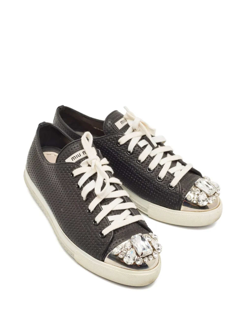 Miu Miu Pre-Owned crystal-embellished sneakers | Image 2