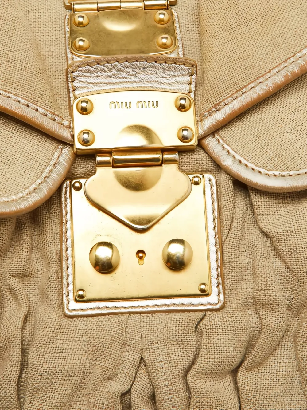 Pre-owned Miu Miu Coffer Shoulder Bag