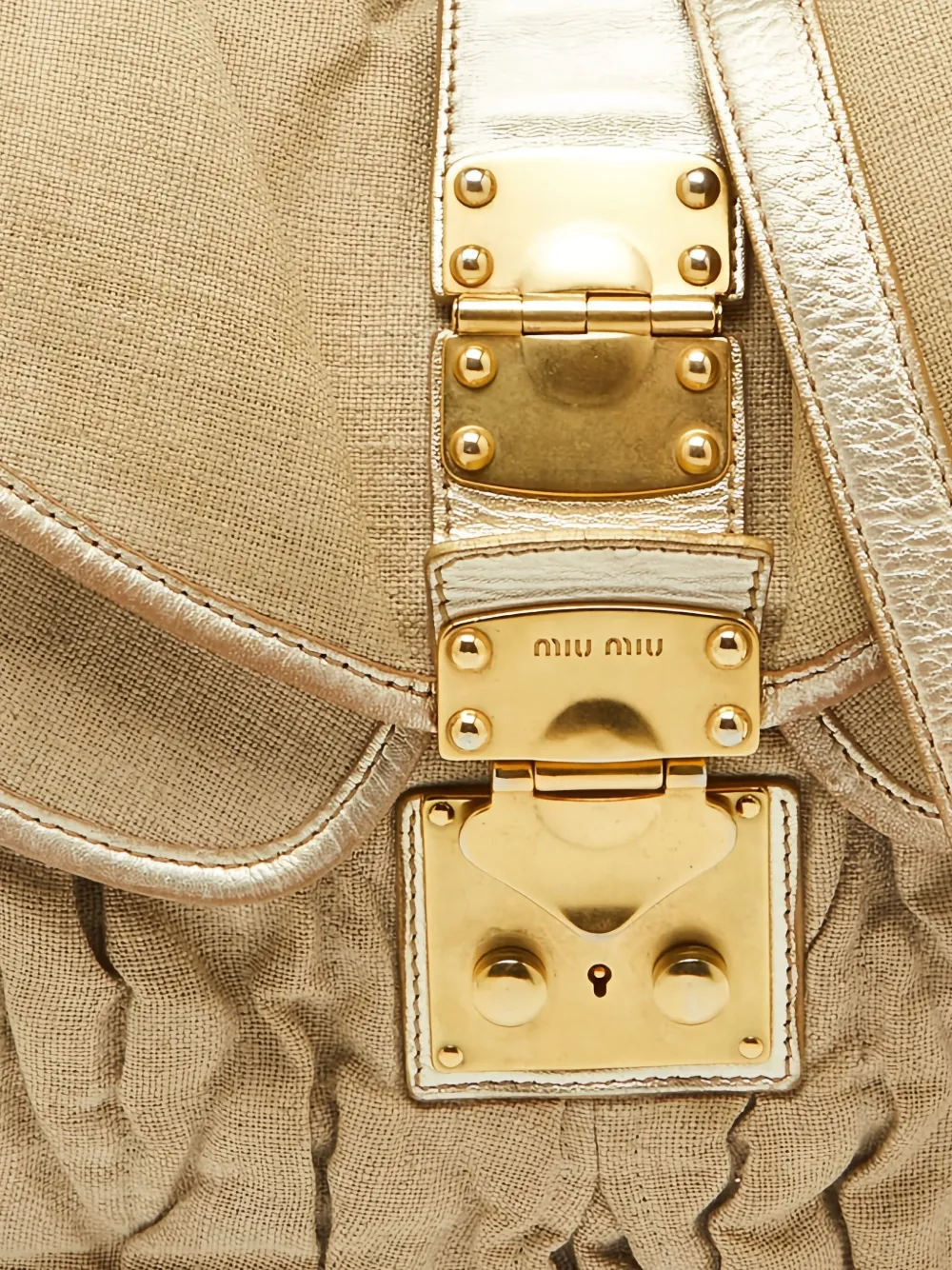Pre-owned Miu Miu Coffer Shoulder Bag