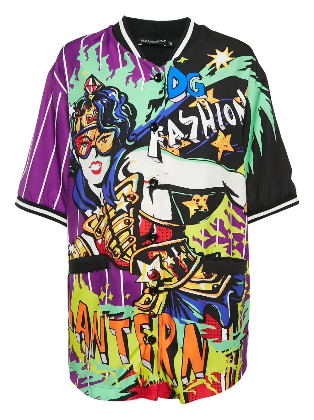 Dolce & Gabbana Pre-Owned cartoon-print shirt | Purple | Image 1