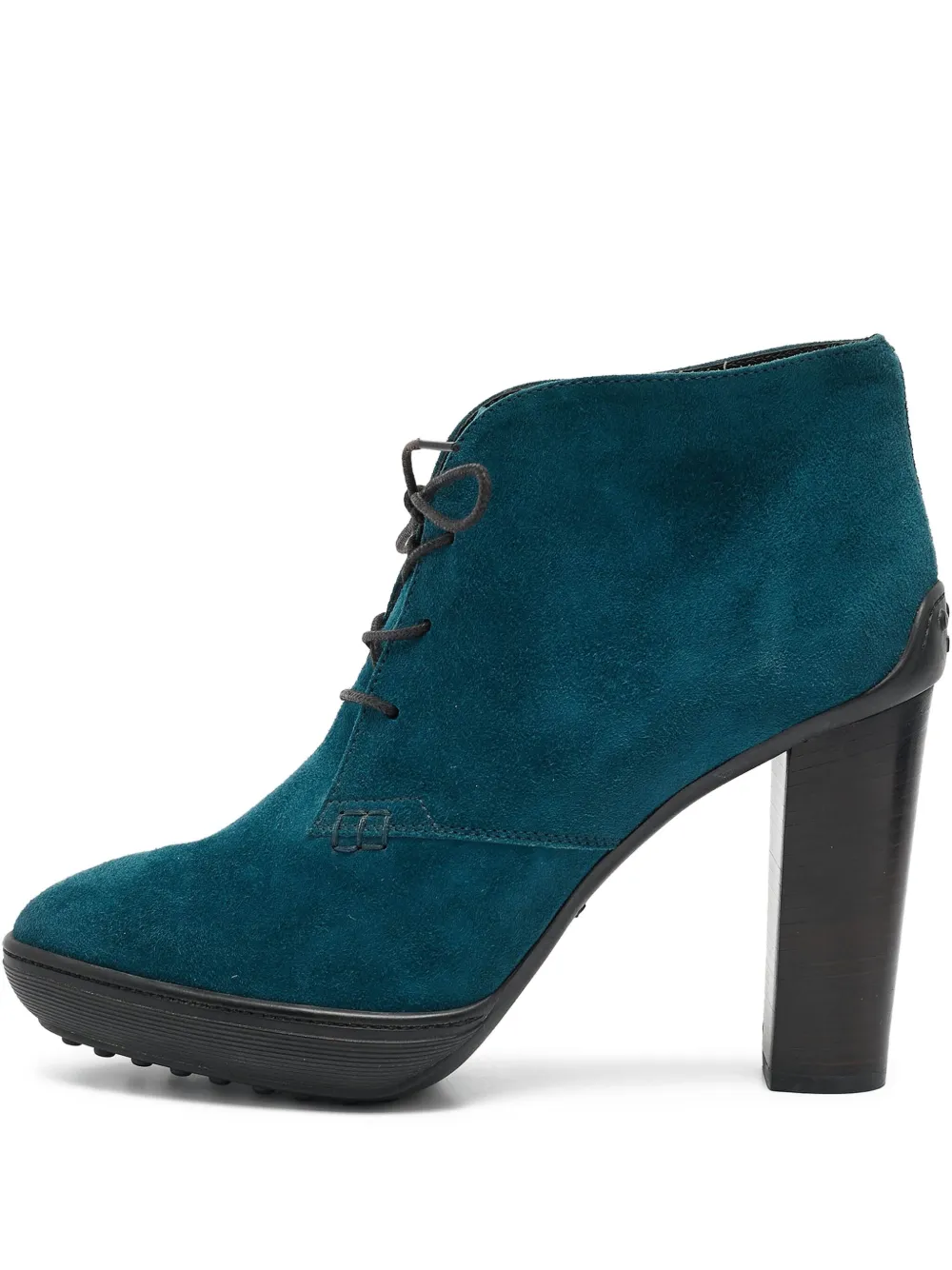Tod's Vintage pre-owned 100mm suede lace-up ankle boots | Blue | Image 1