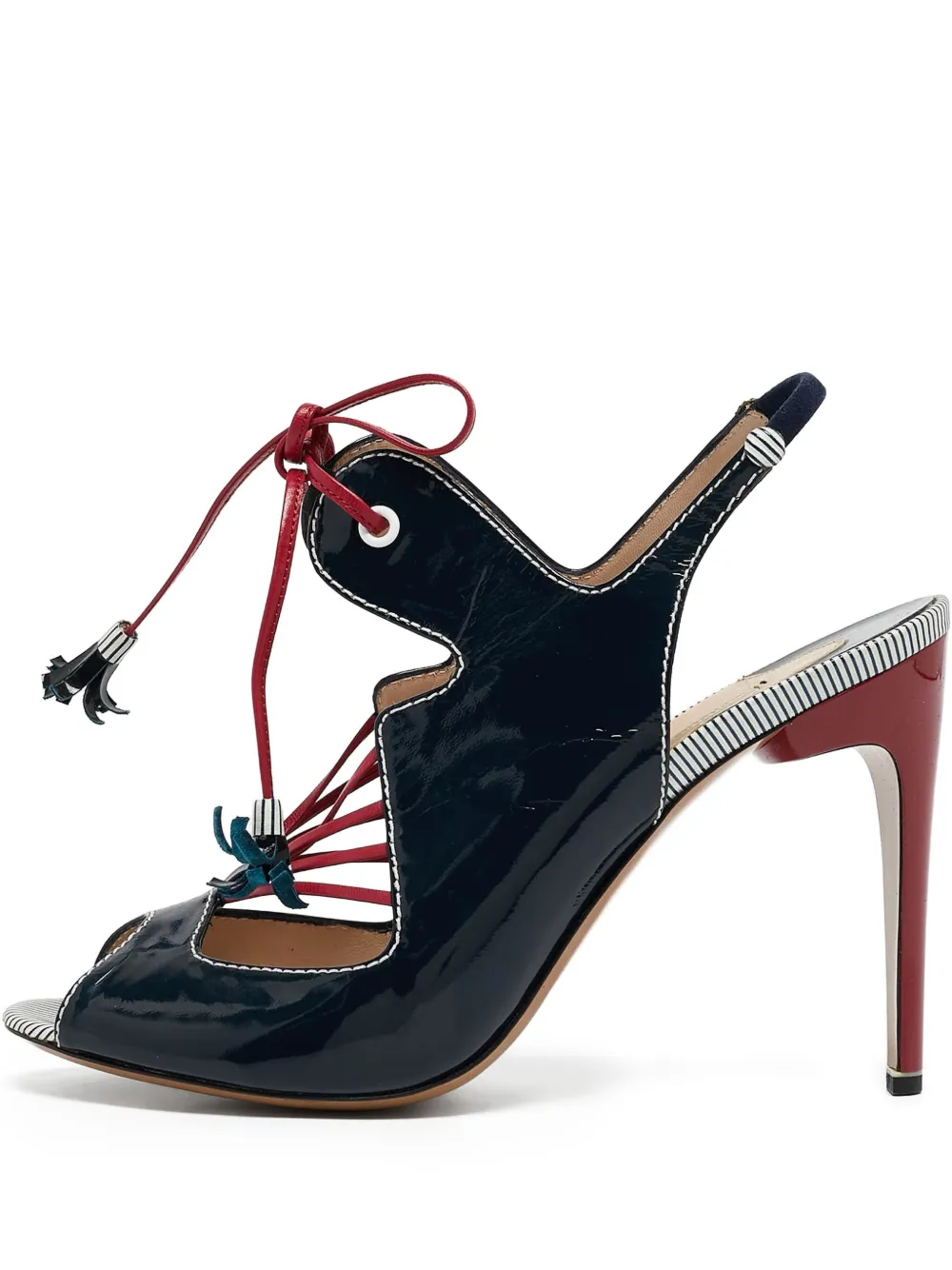 Nicholas Kirkwood pre-owned 100mm cut-out slingback sandals | Blue | Image 1