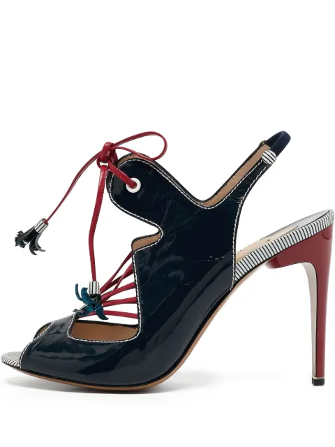 Nicholas Kirkwood pre-owned 100mm cut-out slingback sandals