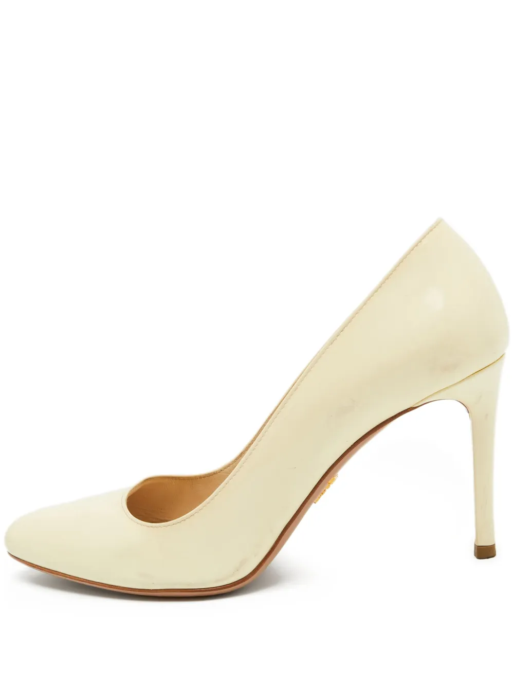 Prada Pre-Owned 95mm leather pumps | Neutrals | Image 1