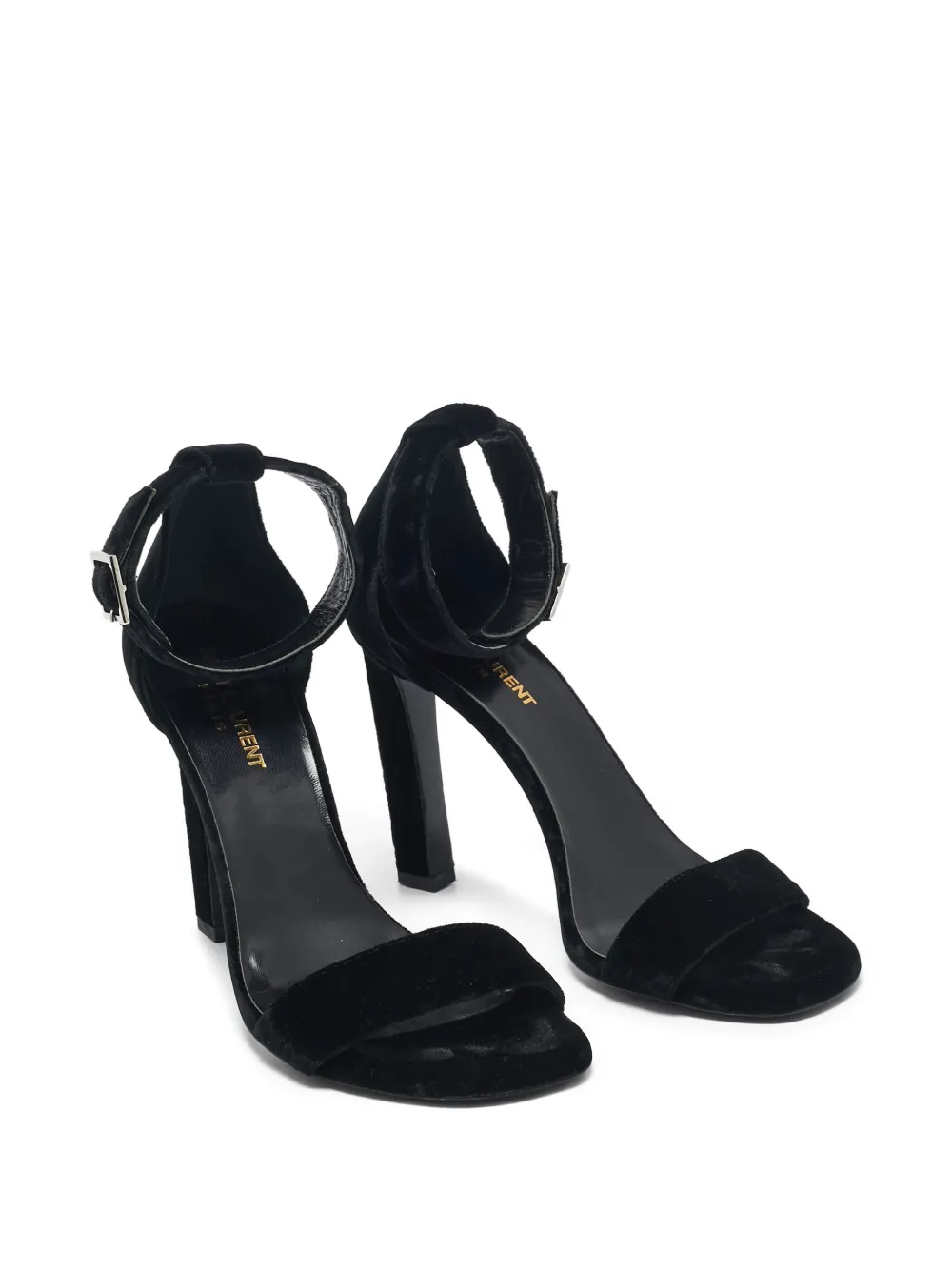 Saint Laurent Pre-Owned 110 mm Grace sandalen met hak - Zwart