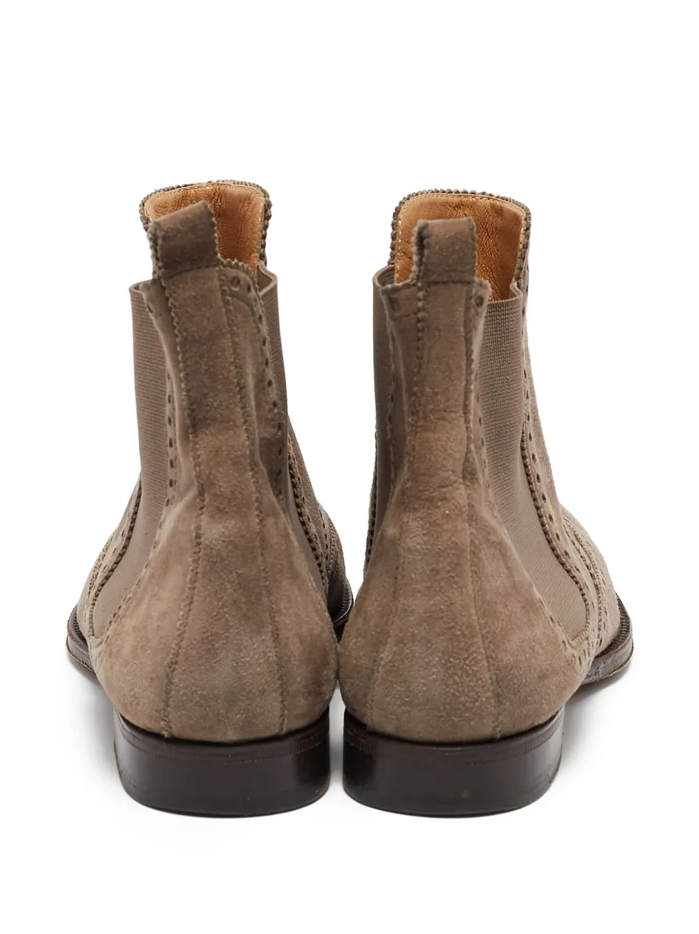 Pre-owned Hermes Brighton Ankle Boots In Brown
