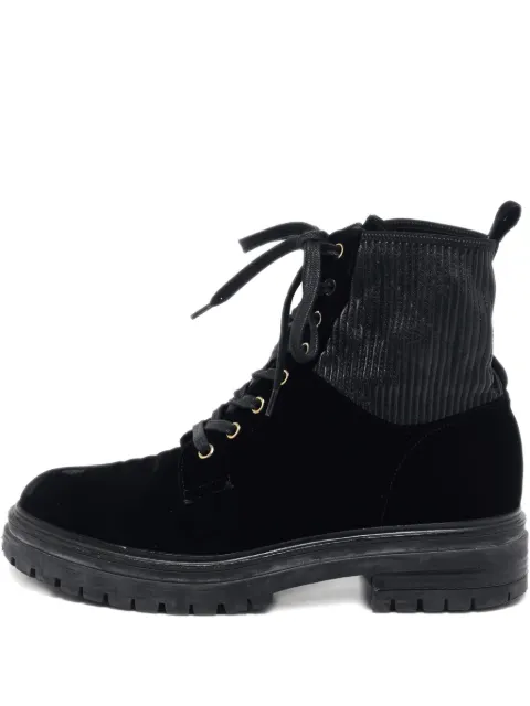 Gianvito Rossi velvet lace-up boots