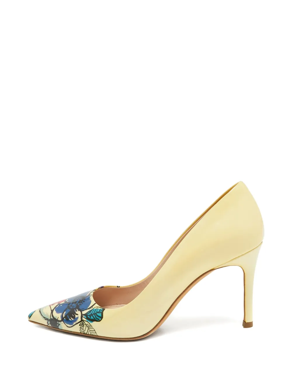 floral-print pumps