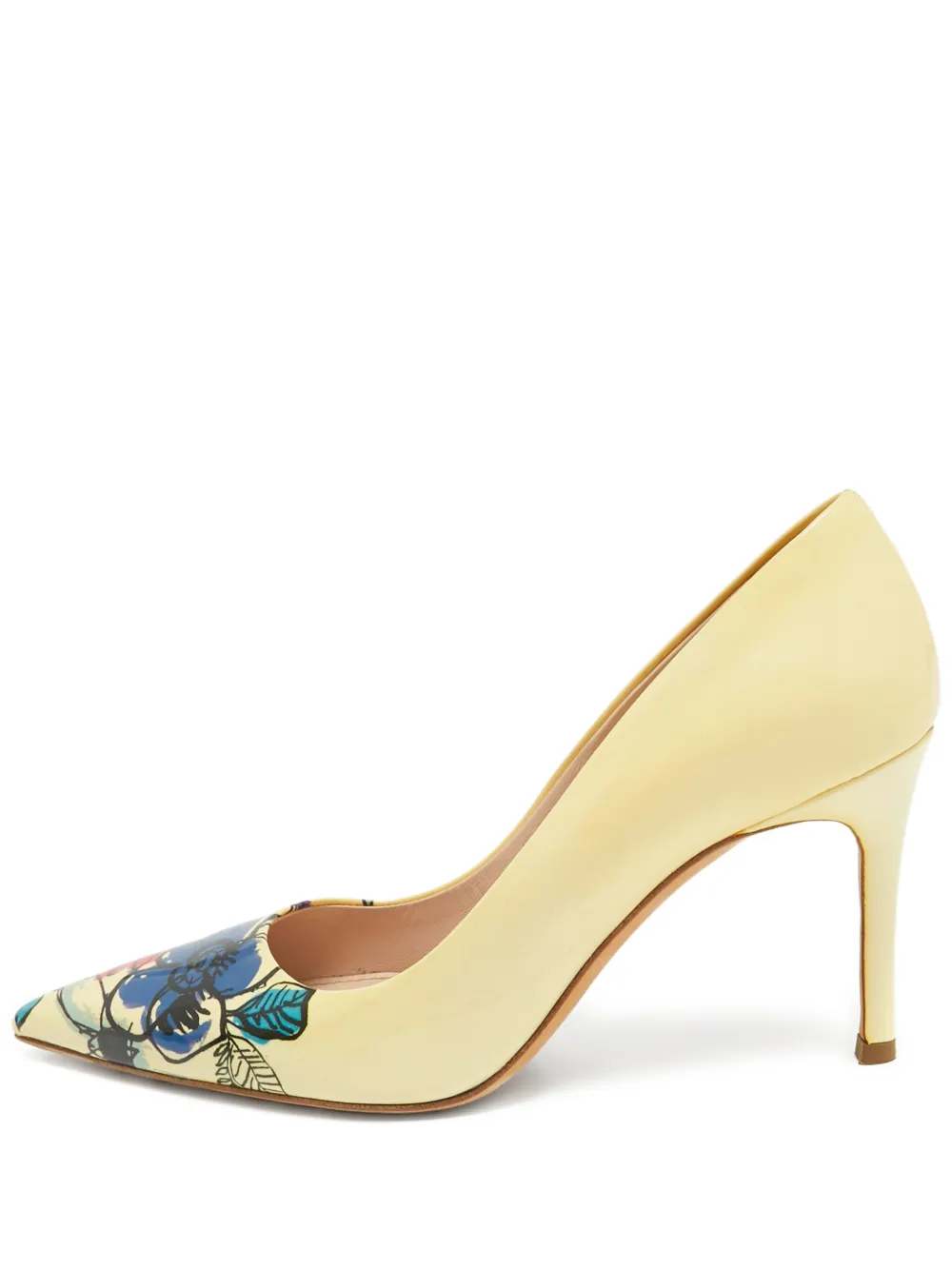 floral-print pumps