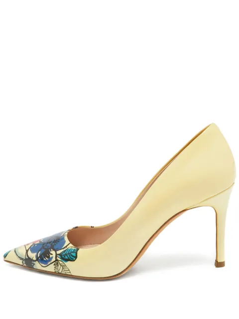 Miu Miu Pre-Owned floral-print pumps