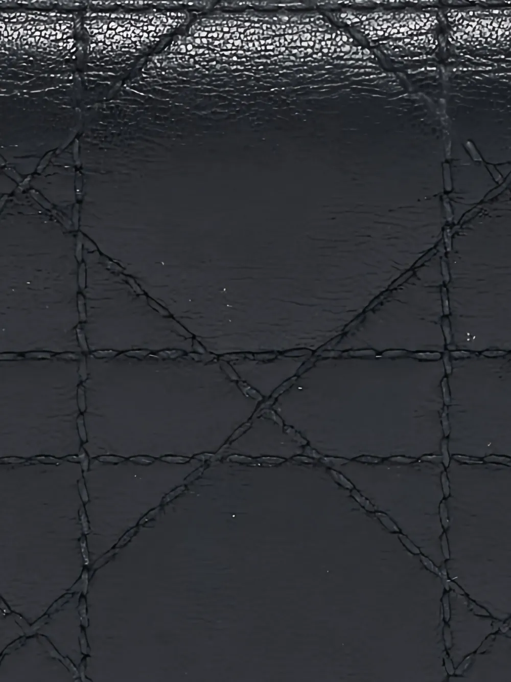 Pre-owned Dior Cannage Flap Card Case In Black