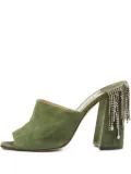 Jimmy Choo Pre-Owned 110mm crystal-embellished heeled mules - Green
