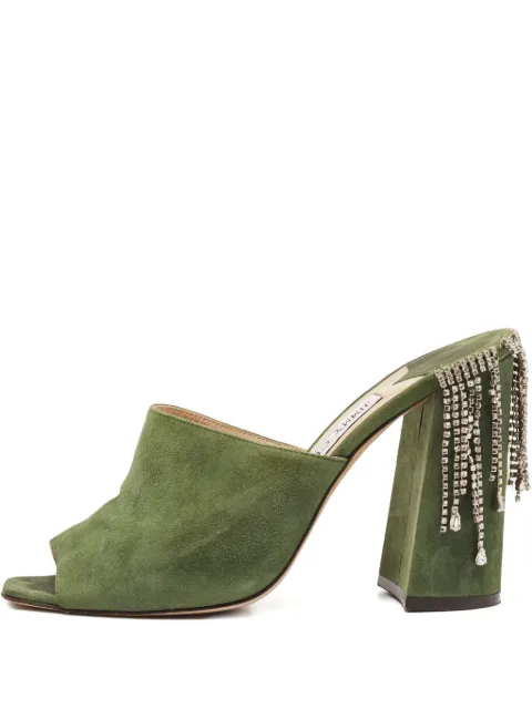 Jimmy Choo Pre-Owned 110mm crystal-embellished heeled mules